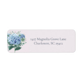 Blauwe Hortensia Tuin Retouradres Label