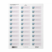 Blauwe Hortensia Tuin Retouradres Label (Full Sheet)