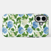 Blauwe Hortensia Tuin | Waterverf Bloem iPhone Case-Mate iPhone Case (Achterkant (horizontaal))
