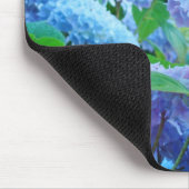 Blauwe Hortensia Tuinen muismat Bloemige Bloemen (Hoek)