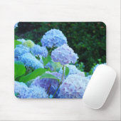 Blauwe Hortensia Tuinen muismat Bloemige Bloemen (Met muis)