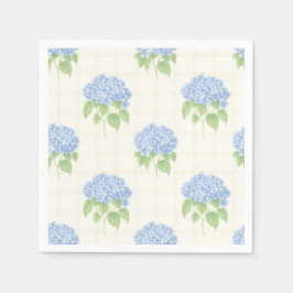 Blauwe Hortensia Tuinfeest Cocktailservetten Servet