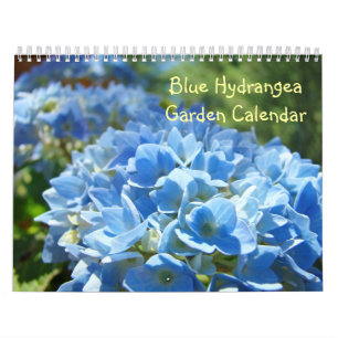 Blauwe Hortensia Tuinkalender Bloem Botanisch Kalender