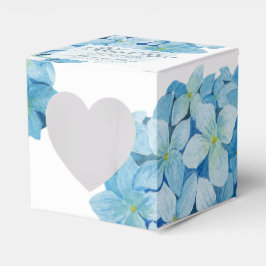 Blauwe Hortensia Verfijnde Trouwgunstdoos Bedankdoosjes