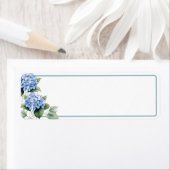 Blauwe Hortensia Verzendlijst Etiket (Insitu)
