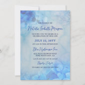 Blauwe hortensia viering van het leven kaart (Voorkant)