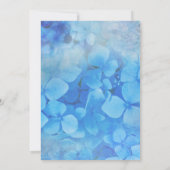Blauwe hortensia viering van het leven kaart (Achterkant)