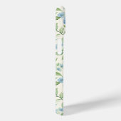 Blauwe Hortensia Watercolor Monogram Case-Mate iPhone Case (Achterkant / Rechts)