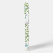 Blauwe Hortensia Watercolor Monogram Case-Mate iPhone Case (Achterkant / Links)