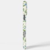 Blauwe Hortensia Watercolor Monogram Case-Mate iPhone Case (Achterkant / Rechts)