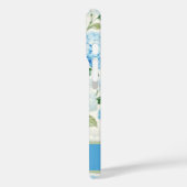 Blauwe Hortensia Watercolor Naam Case-Mate iPhone Case (Achterkant / Links)