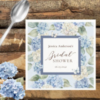 Blauwe Hortensia Waterverf Bruidsdouche