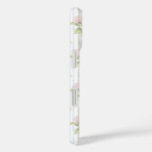 Blauwe Hortensia Waterverf Gestreept Gepersonalise Case-Mate iPhone Case (Achterkant / Rechts)