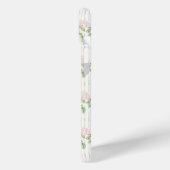 Blauwe Hortensia Waterverf Gestreepte Gepersonalis Case-Mate iPhone Case (Achterkant / Links)