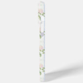 Blauwe Hortensia Waterverf Gestreepte Gepersonalis Case-Mate iPhone Case (Achterkant / Links)
