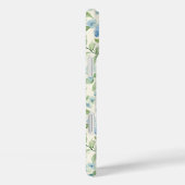 Blauwe Hortensia Waterverf Monogram Case-Mate iPhone Case (Achterkant / Rechts)