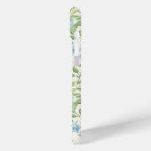 Blauwe Hortensia Waterverf Monogram Case-Mate iPhone Case (Achterkant / Links)