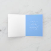 Blauwe Hortensia Zeester Dank Je Bruidsfeest Bedankkaart (Binnen)