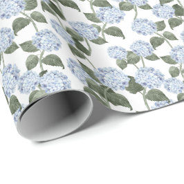 Blauwe Hortensia Zomer Tuin Cadeaupapier