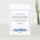 Blauwe Hortensia Zomerbloemen Rouw Gefold Programma (Achterkant)