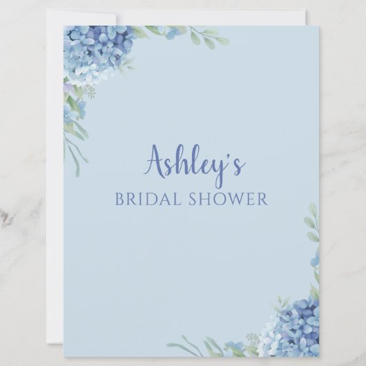 Blauwe hortensia zou ze liever Vrijgezellenfeest s (Achterkant)