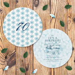 Blauwe Hortensia's 70e Verjaardagsfeest Surprise P Kaart