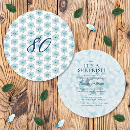 Blauwe Hortensia's 80ste Verjaardagsfeest Surprise Kaart