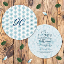 Blauwe Hortensia's 90ste Verjaardagsfeest verrassi