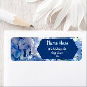 Blauwe Hortensia's Aangepaste Naam Etiket (Insitu)