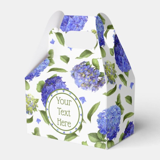 Blauwe Hortensia's Bedankdoosjes (Voorkant Zijde)