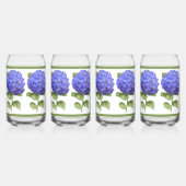 Blauwe Hortensia's Bloem Botanische Kunst Blikvorm Glas (Rechts)
