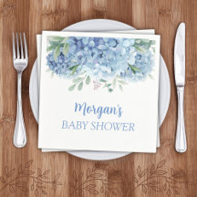 Blauwe Hortensia's Bloemen Jongen Baby Borrel