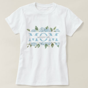 Blauwe Hortensia's Bloemige Namen Kds' Cadeau voor T-shirt