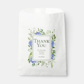Blauwe Hortensia's Bruiloft Brunch Bedankt Bedankzakje (Voorkant)
