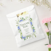 Blauwe Hortensia's Bruiloft Feestje Bedankt Bedankzakje (Gezegeld)