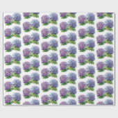 Blauwe Hortensia's Cadeaupapier (Vlak)
