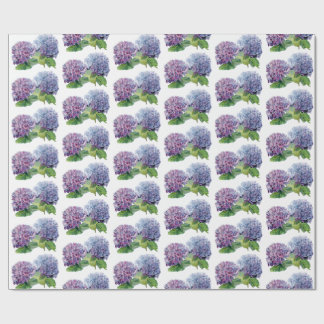 Blauwe Hortensia's Cadeaupapier