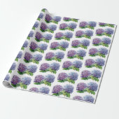 Blauwe Hortensia's Cadeaupapier (Uitgerold)