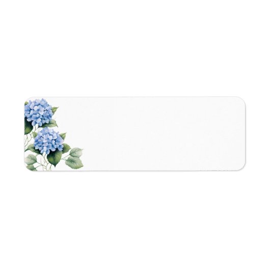 Blauwe Hortensia's Etiket (Voorkant)
