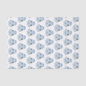 Blauwe hortensia's in Chinoiserie Pot Tissuepapier (Voorkant)