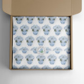 Blauwe hortensia's in Chinoiserie Pot Tissuepapier