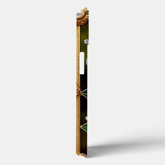 Blauwe hortensia's in Goud  Lijst Case-Mate iPhone Case (Achterkant / Rechts)