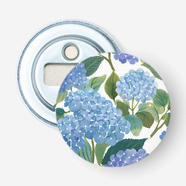 Blauwe Hortensia's | Mooie Bloeiende Struik Button Flesopener