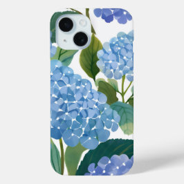 Blauwe Hortensia's | Mooie Bloeiende Struik iPhone 15 Case