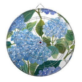 Blauwe Hortensia's | Mooie Bloeiende Struik Dartbord