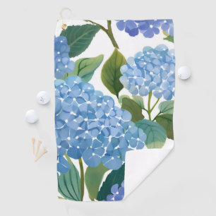 Blauwe Hortensia's Mooie Bloeiende Struik Golfhanddoek