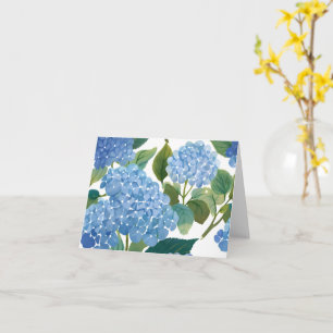 Blauwe Hortensia's   Mooie Bloeiende Struik Kaart