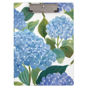Blauwe Hortensia's Mooie Bloeiende Struik Klembord