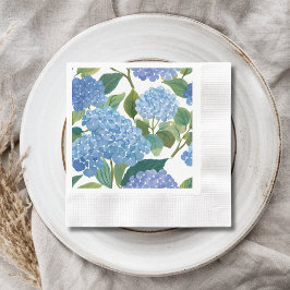 Blauwe Hortensia's | Mooie Bloeiende Struik Servet