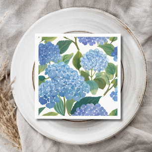 Blauwe Hortensia's Mooie Bloeiende Struik Servet